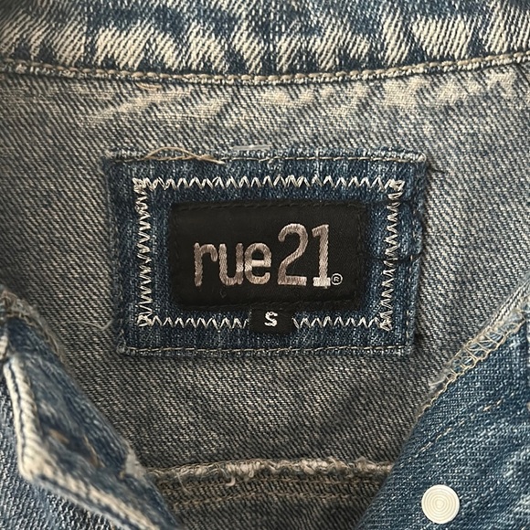 Rue21 Blue Denim Jacket with Lace Accents sz Small - Picture 7 of 13